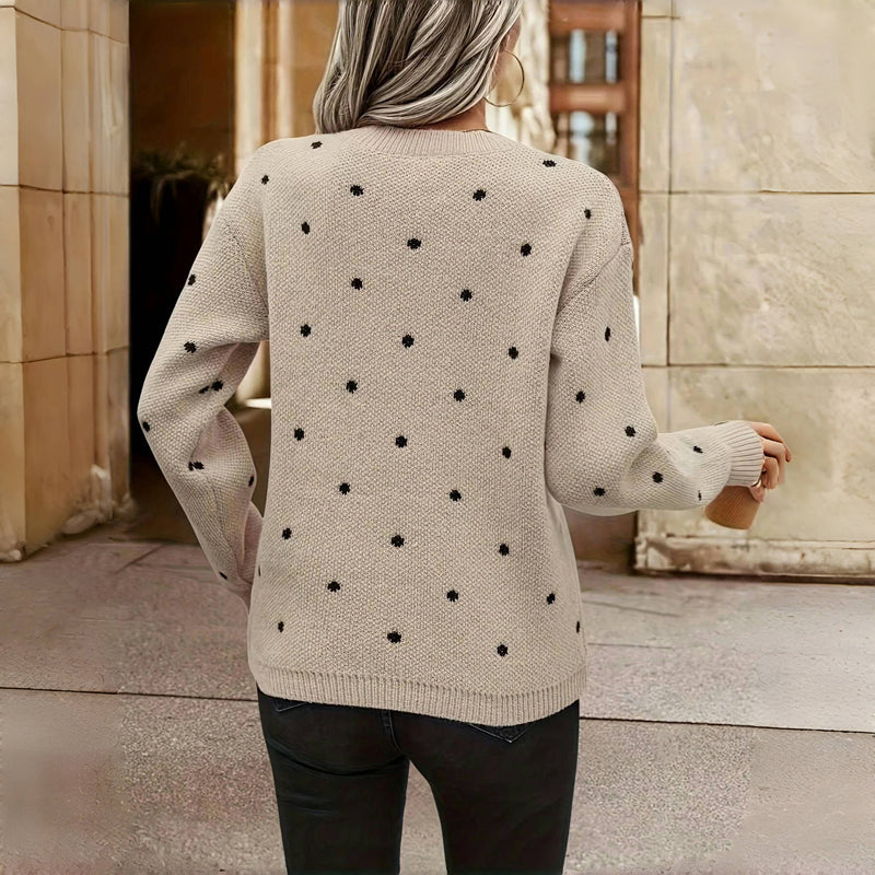 Dina - Polka Dot Knitted Sweater