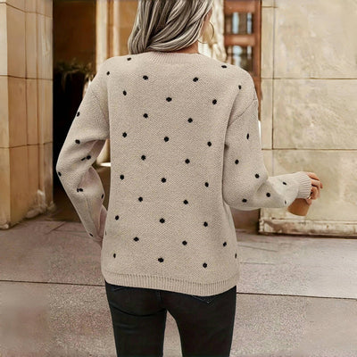 Dina - Polka Dot Knitted Sweater