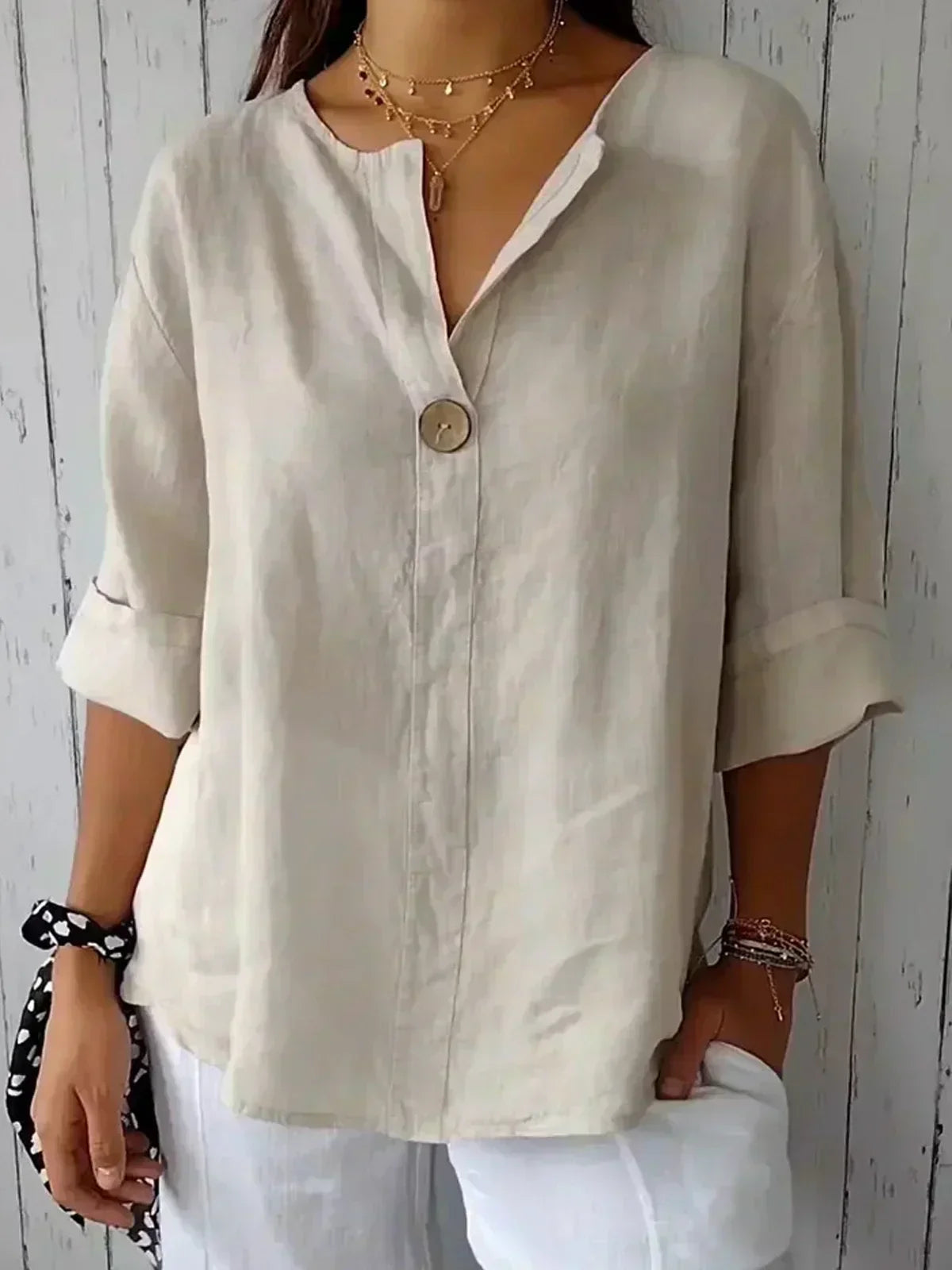 Shazia - Casual V-neck Blouse