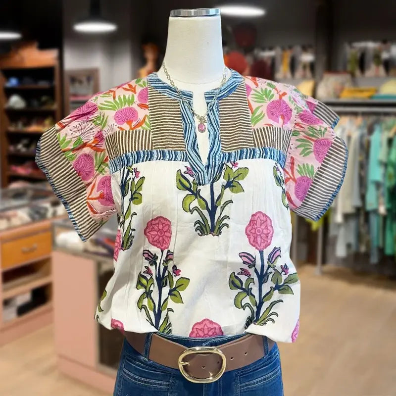 Anneliese – Embroidered Boho Blouse