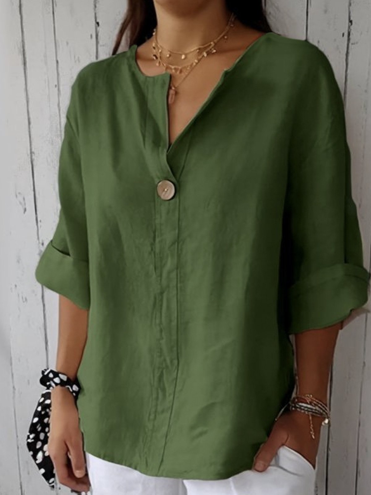 Shazia - Casual V-neck Blouse