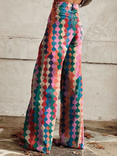 Sofia - Bohemian Wide-Leg Pants, Elegant and Comfortable
