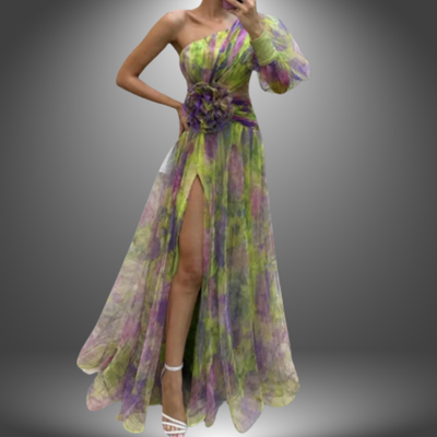 Addison - Vibrant One-Shoulder Floral Maxi Dress