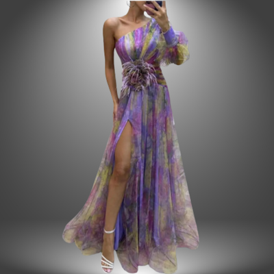 Addison - Vibrant One-Shoulder Floral Maxi Dress