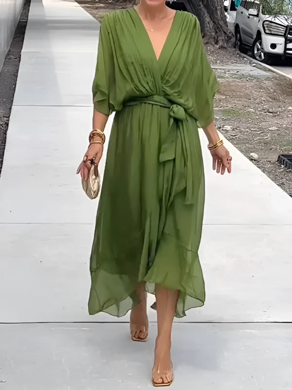 Angelina - Timeless Wrap Midi Dress