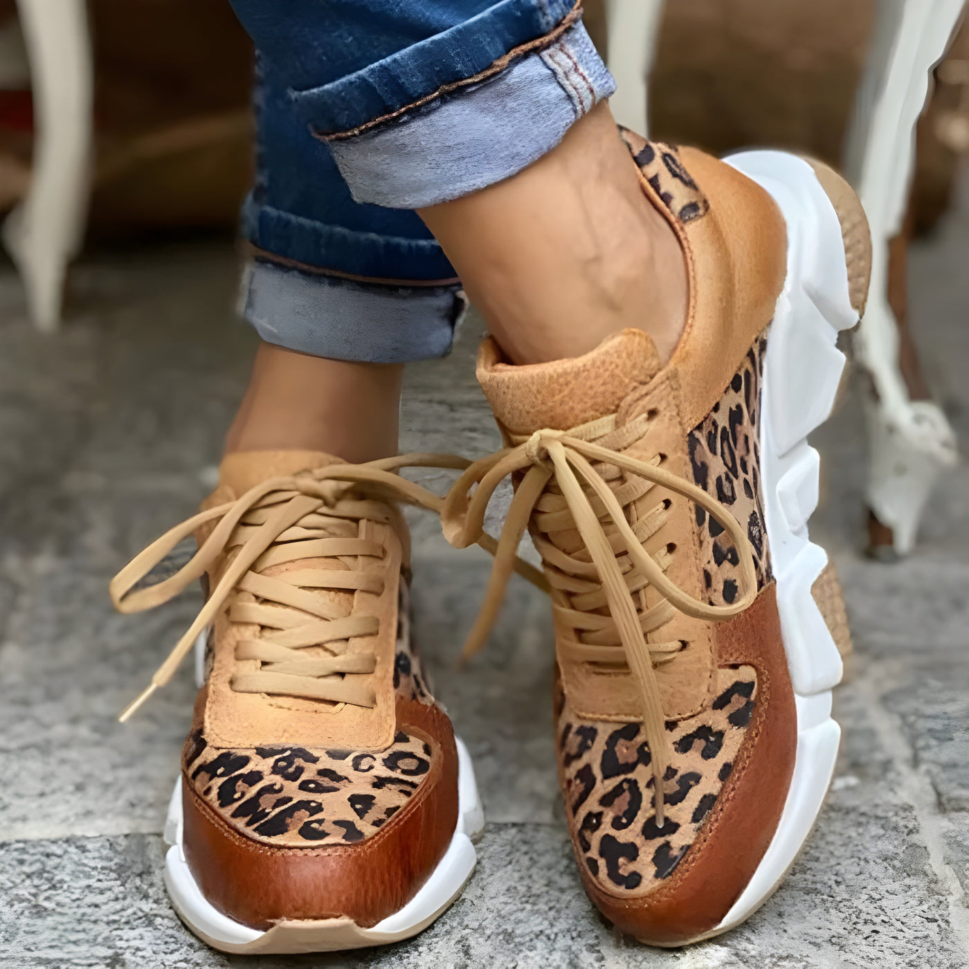 Ellery - Comfortable Leopard Sneakers