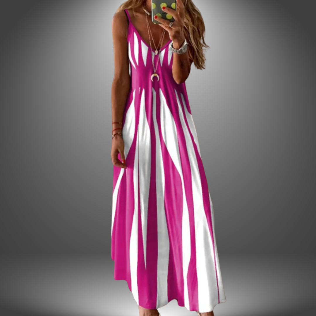 Striped Sleeveless Maxi Dress for Timeless Summer Grace
