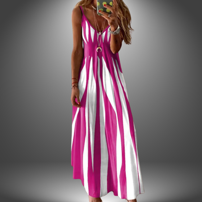 Striped Sleeveless Maxi Dress for Timeless Summer Grace