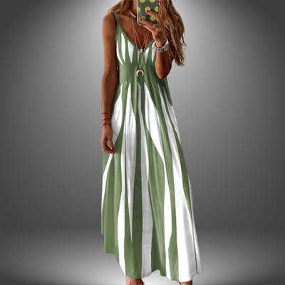 Striped Sleeveless Maxi Dress for Timeless Summer Grace
