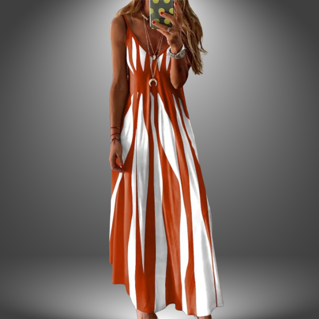 Striped Sleeveless Maxi Dress for Timeless Summer Grace