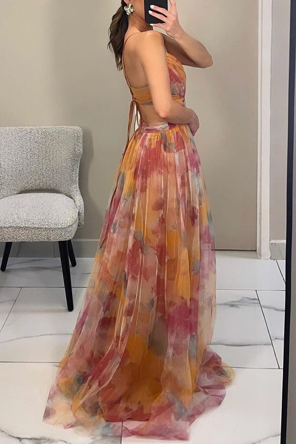 Mona - Maxi Dress with Floral Print