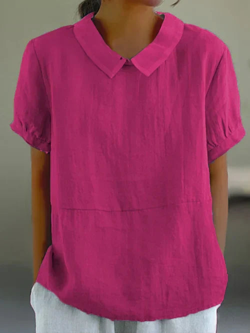 Teille - Comfortable blouse with collar
