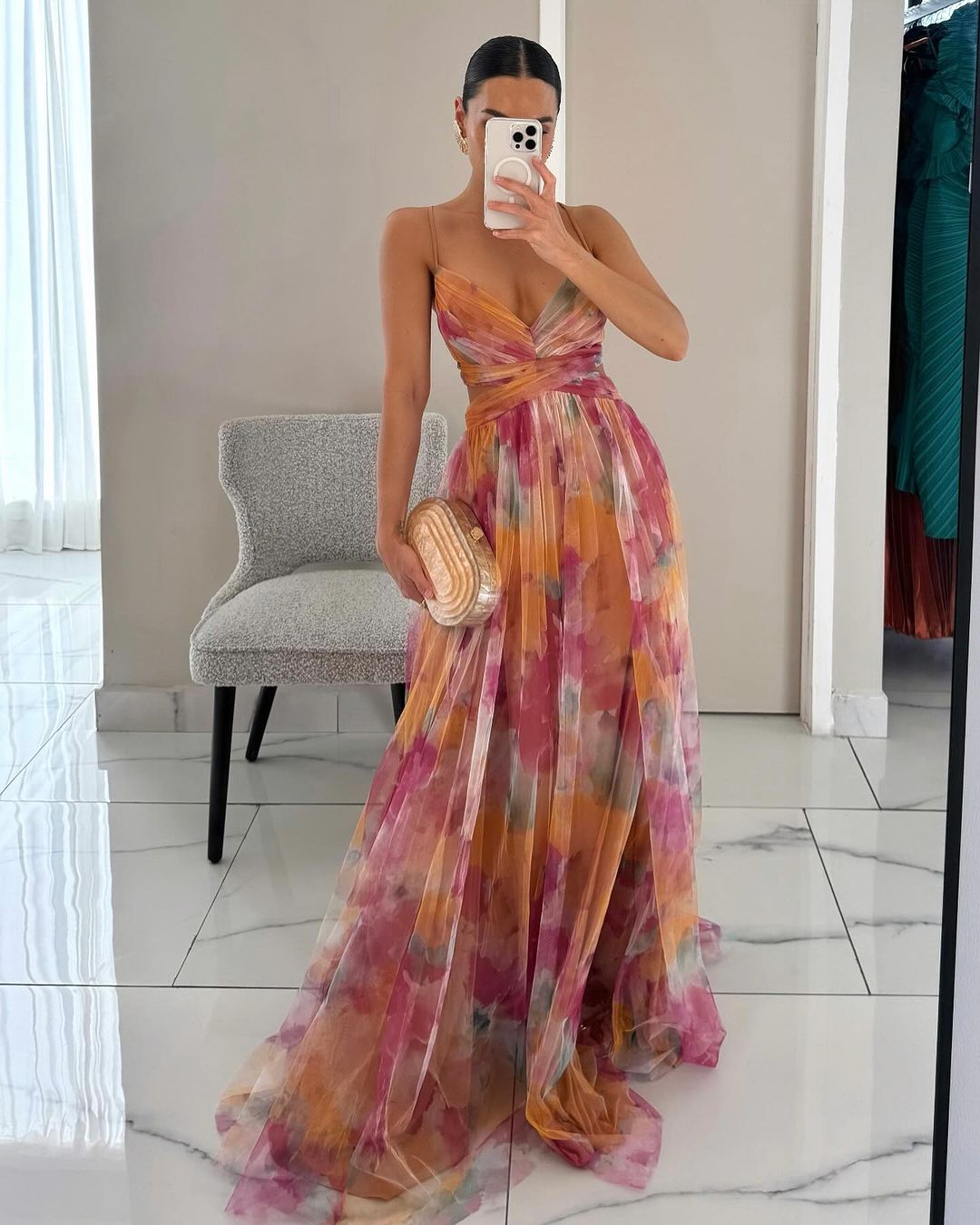 Mona - Maxi Dress with Floral Print