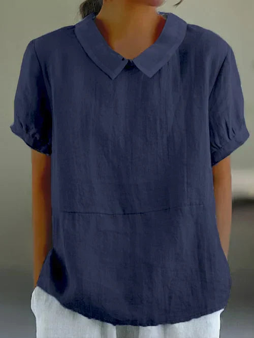 Teille - Comfortable blouse with collar