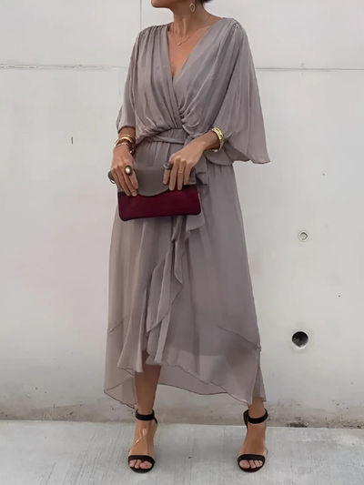 Angelina - Timeless Wrap Midi Dress