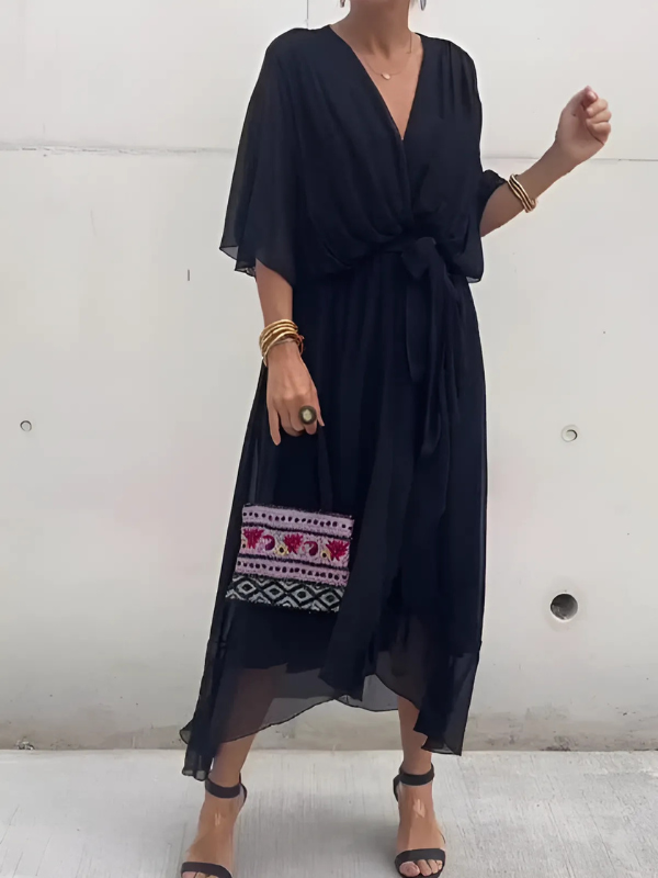 Angelina - Timeless Wrap Midi Dress