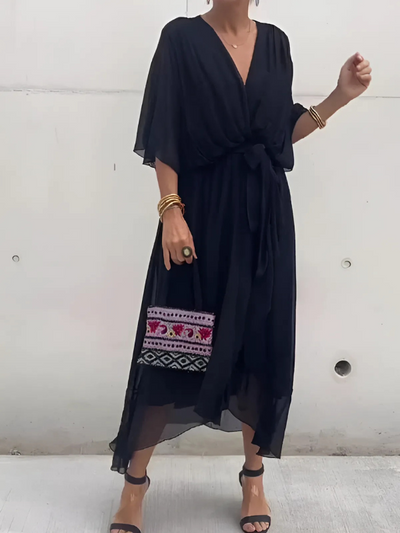 Angelina - Timeless Wrap Midi Dress
