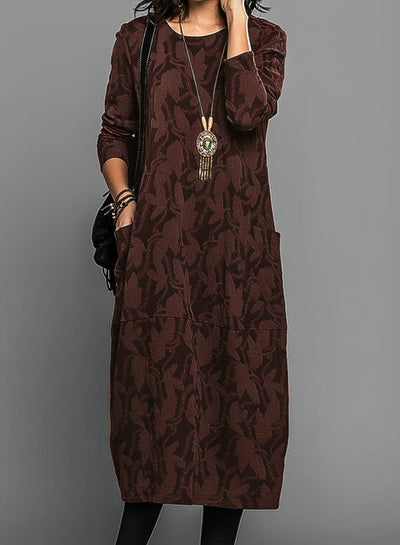 Karin - Casual round neck winter dress