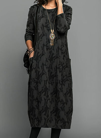 Karin - Casual round neck winter dress