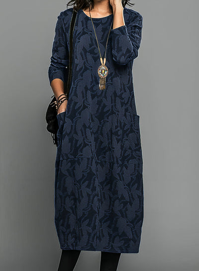 Karin - Casual round neck winter dress