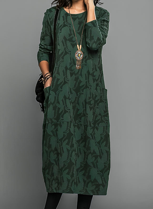 Karin - Casual round neck winter dress