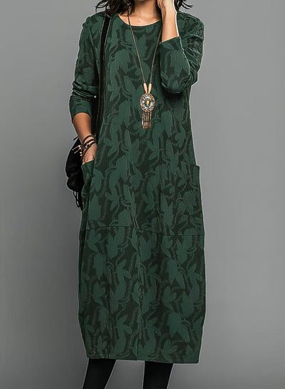 Karin - Casual round neck winter dress
