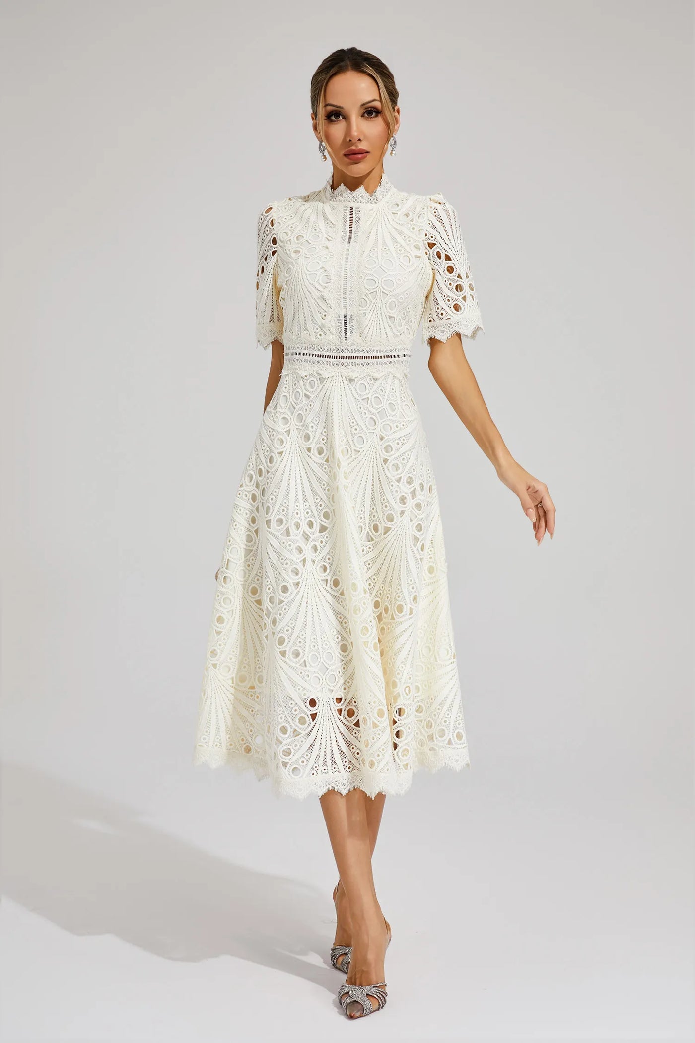 Leigh - Lace Midi Dress