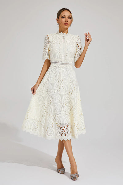 Leigh - Lace Midi Dress