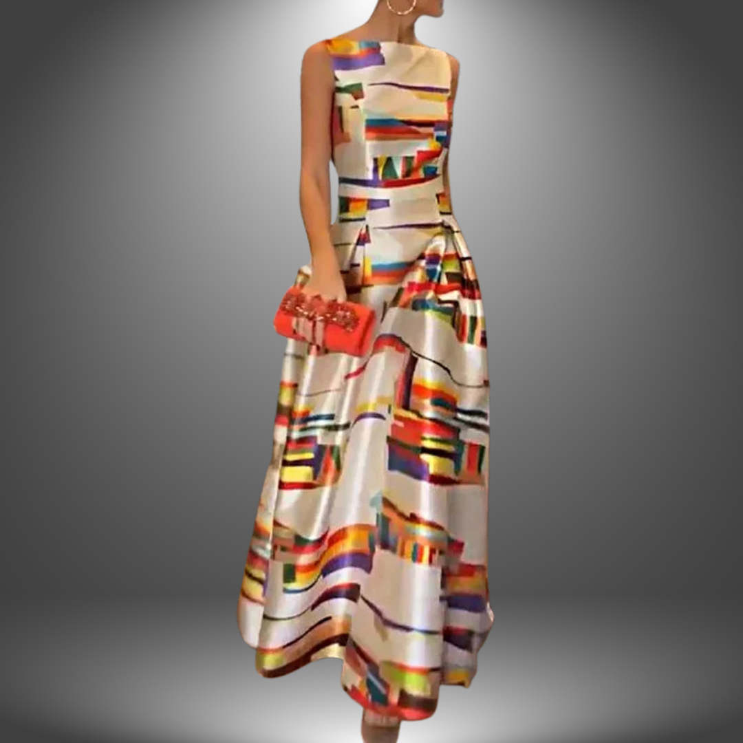 Timeless Geometric Maxi Dress for Effortless Summer Chic