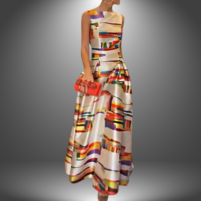 Timeless Geometric Maxi Dress for Effortless Summer Chic