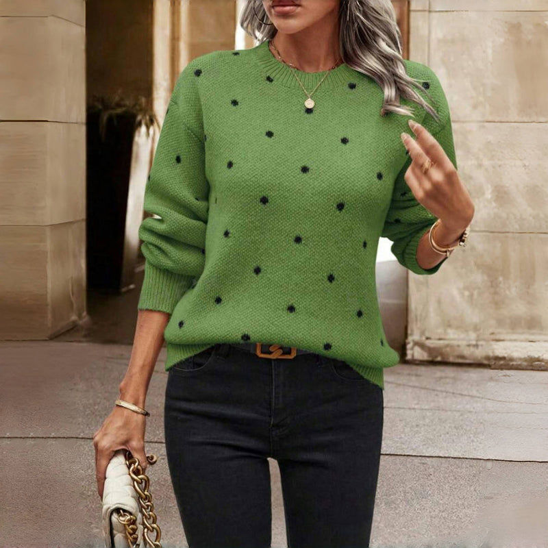 Dina - Polka Dot Knitted Sweater