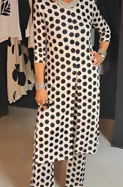 Katelyn - Two-Piece Set with Polka Dot Print for Casual Elegance and Versatile Summer Looks