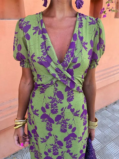 Exquisite Printed Dress for Timeless Elegance