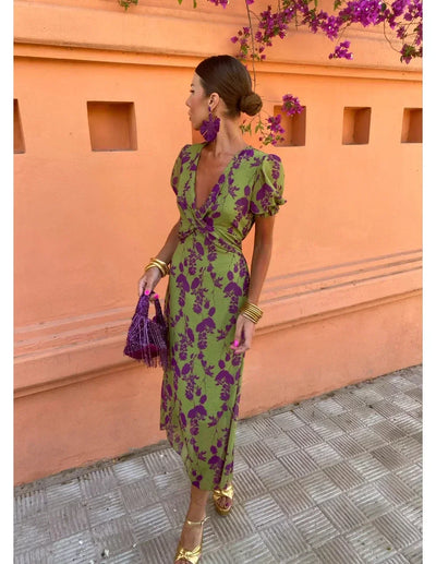 Exquisite Printed Dress for Timeless Elegance