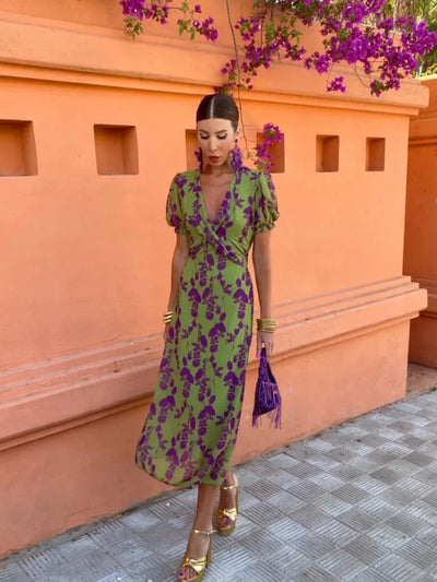 Exquisite Printed Dress for Timeless Elegance