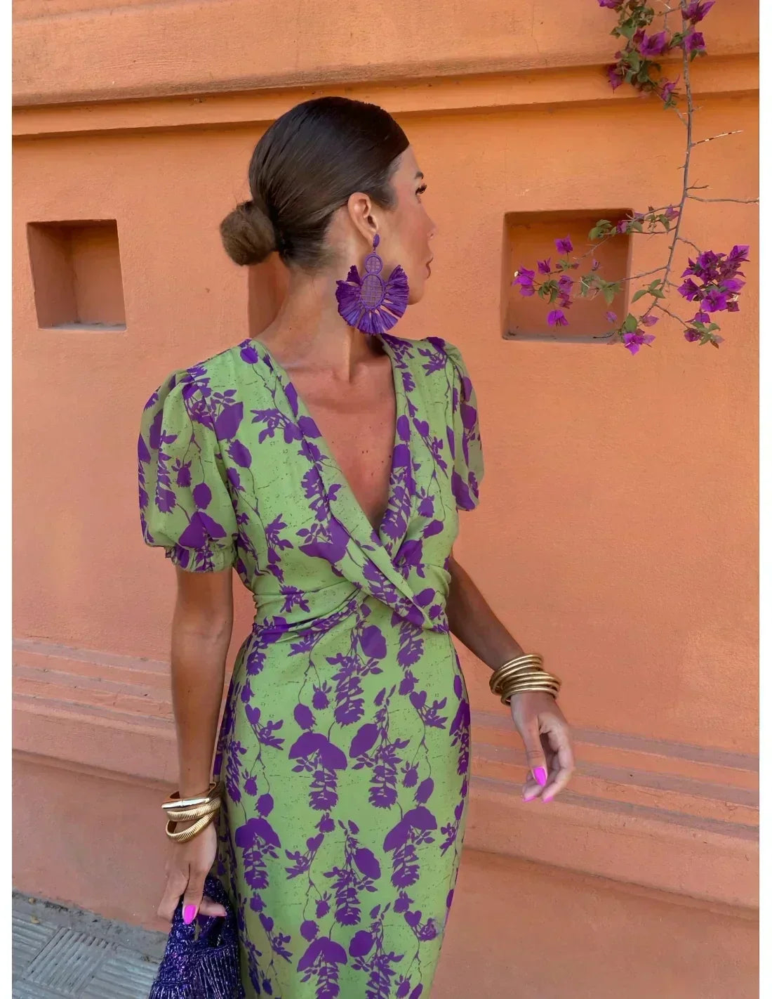 Exquisite Printed Dress for Timeless Elegance