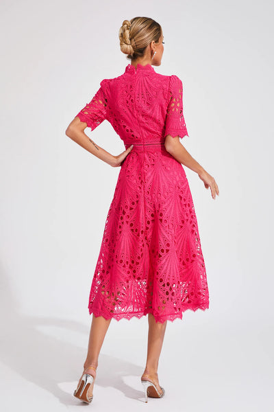 Leigh - Lace Midi Dress