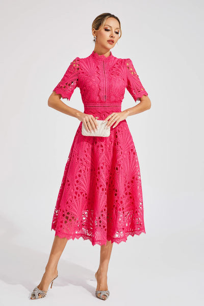 Leigh - Lace Midi Dress