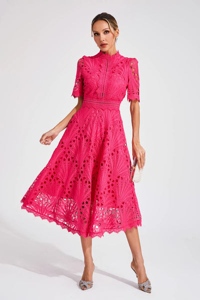 Leigh - Lace Midi Dress