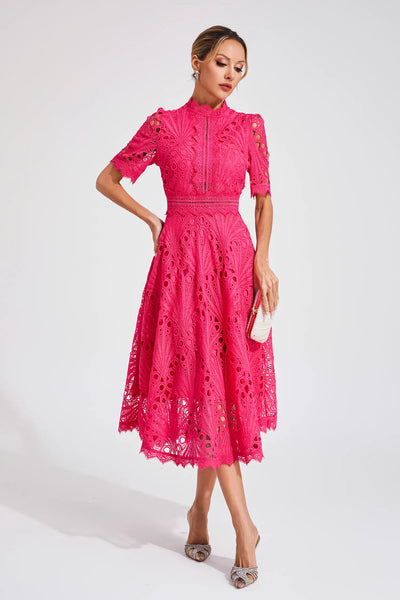 Leigh - Lace Midi Dress