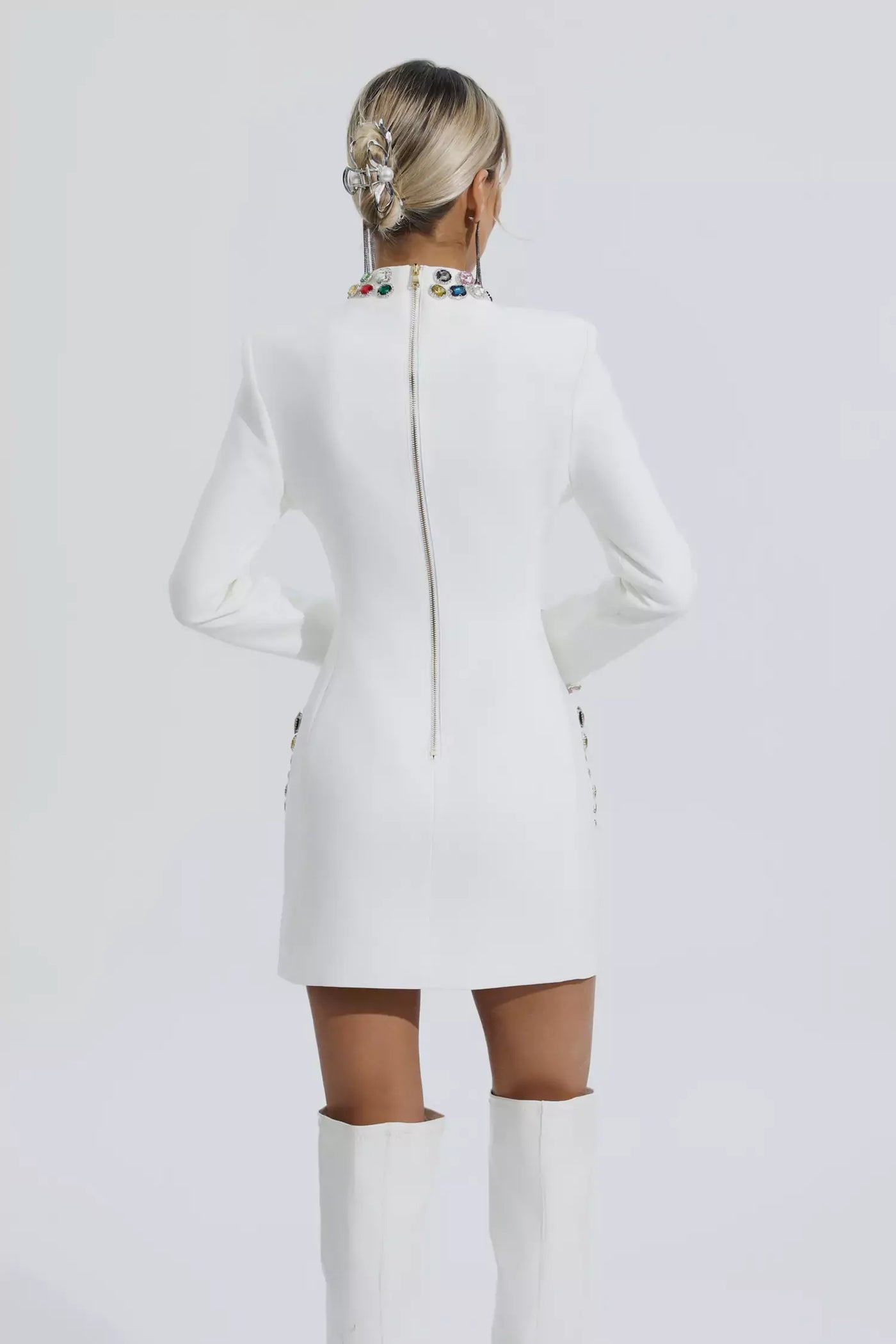 Karina Black Diamond Embellishment Mini Dress