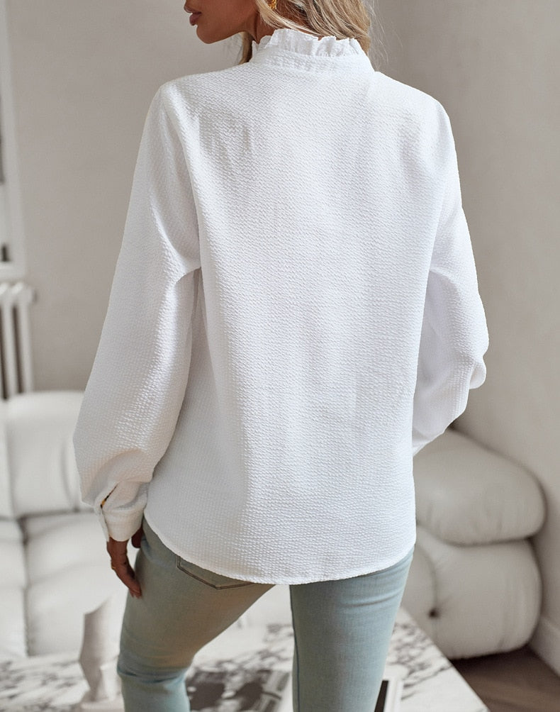 Gemma - Ruffle Long Sleeve Shirt
