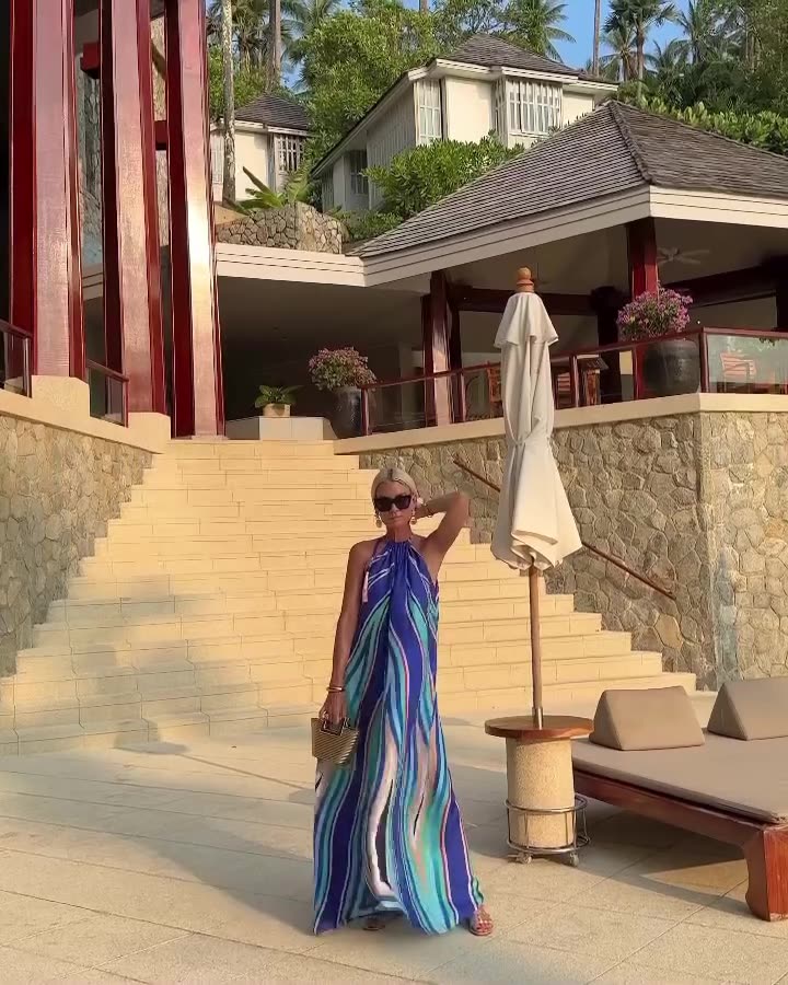 Halter Maxi Dress with Timeless Elegance and Flowing Grace