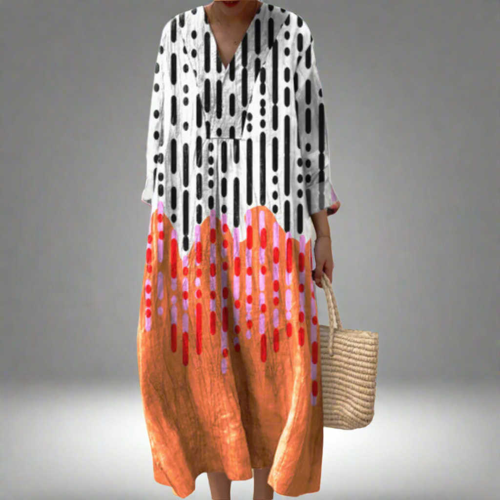 Selina  - Elegant Geometric Dress