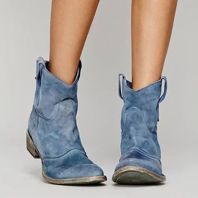 Janine – Vintage Cowboy Ankle Boots