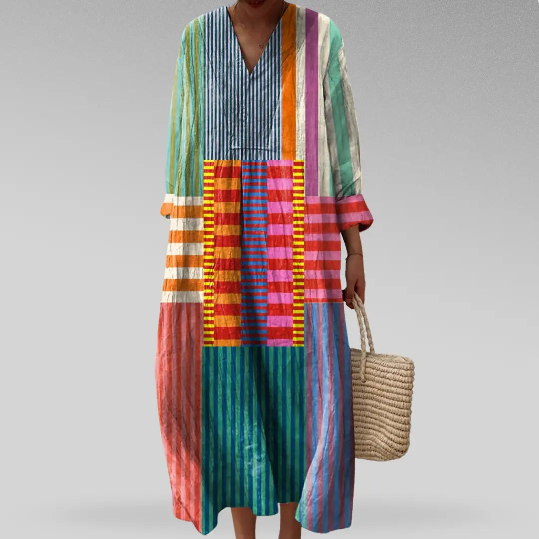 Jeanine™ Dress with Geometric Patterns