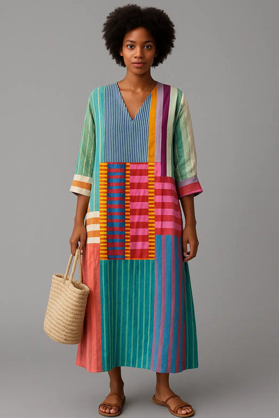 Jeanine™ Dress with Geometric Patterns