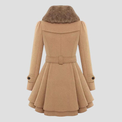 Natalie - Chic trench coat with vegan fur