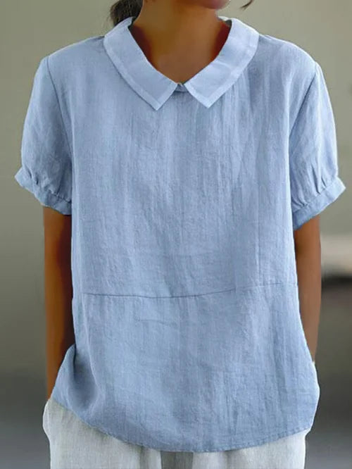 Teille - Comfortable blouse with collar