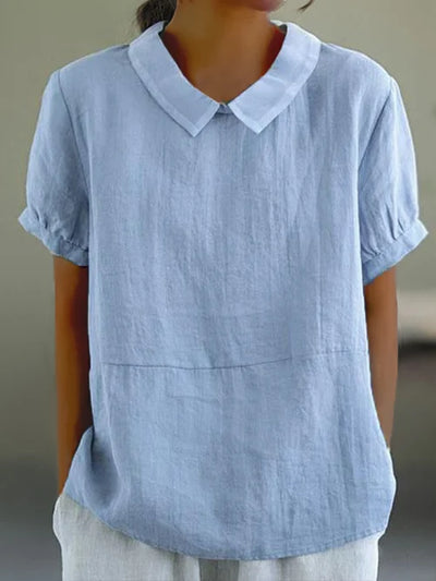 Teille - Comfortable blouse with collar